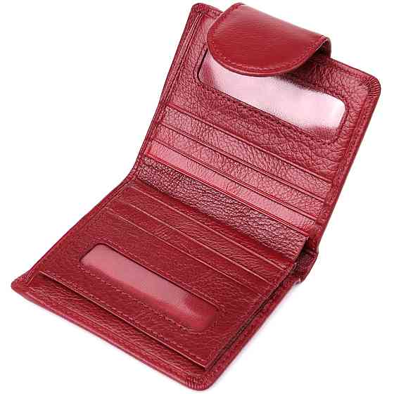 Женский кошелек вертикального формата из натуральной кожи ST Leather 23071 Бордовый Киев