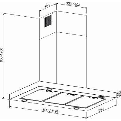 Вытяжка кухонная GRANADO Segovia 5913-1200 inox (GCH969377) Винница - изображение 9