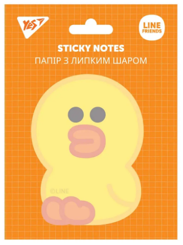 Папір з липким шаром "YES" 170333 фігурний "Line Friends Sally", 40 аркушів, шт Київ - фото 1