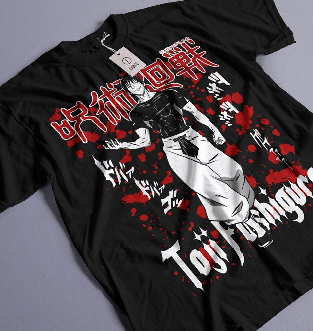 Футболка аниме Магическая битва оверсайз (S/M/L) Черний AnimeJ1081 Днепр - изображение 1