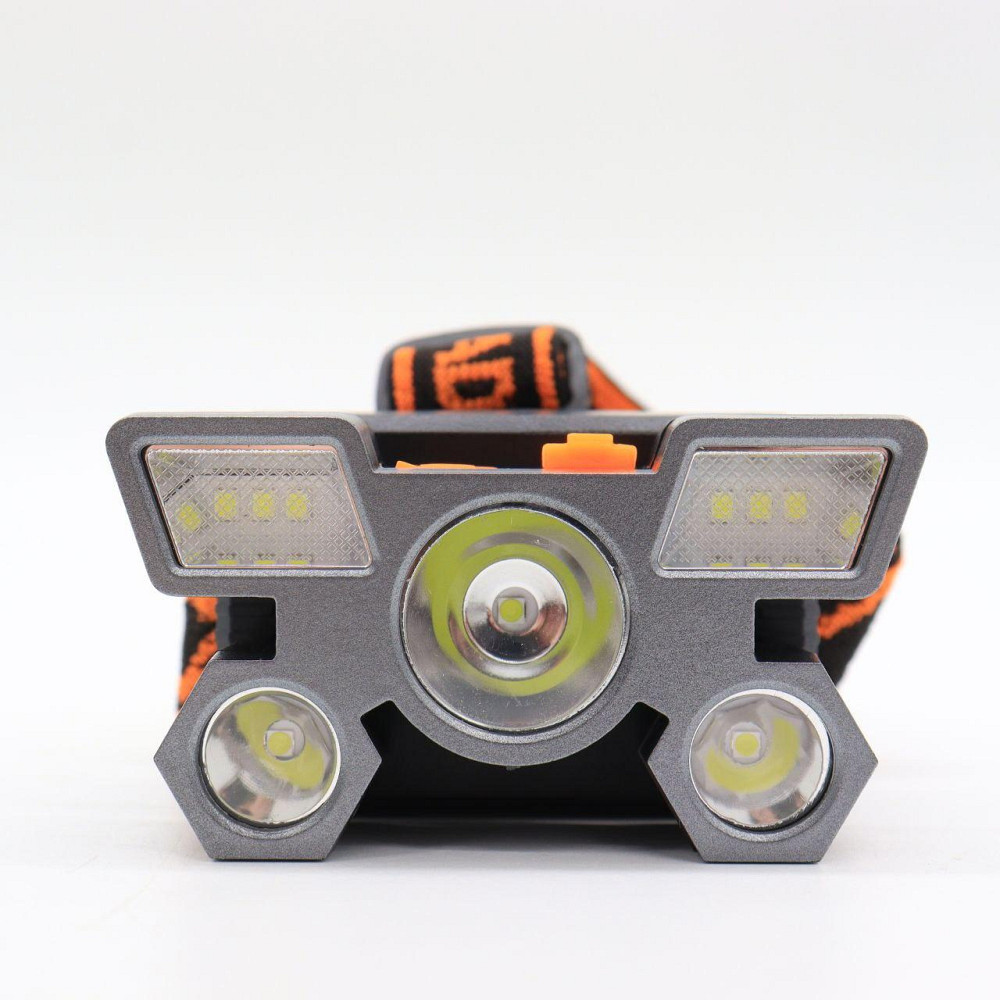 Ліхтар налобний акамуляторний, 5 діодів, Smarter / Ліхтар на голову / Світлодіодний ліхтар / Ліхтарик від USB Київ - фото 4