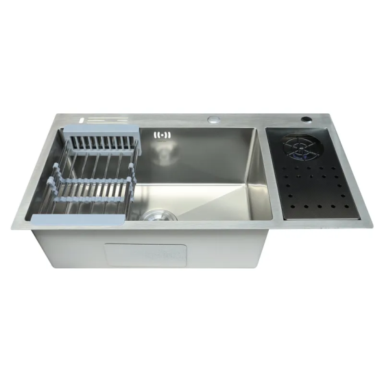 Мойка кухонная Zerix ZH8245-SET-08 Micro Decor из нержавеющей стали, цвет нерж. (ZM5593) Харьков