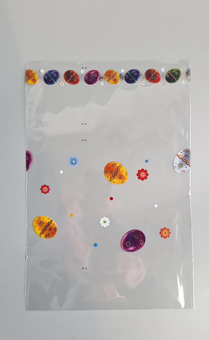 Пакет Великодній з малюнком для паковання подарунків (20*30) No397 (2) "Візерунок крашечок" (100 шт.) Харків - фото 1