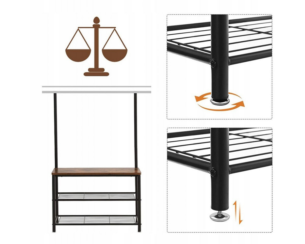 Вешалка для одежды напольная Just HOME 621 металлическая прихожая банкетка Киев - изображение 4