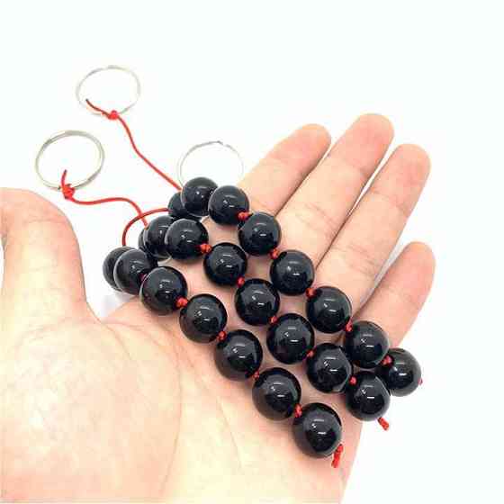 Анальне намисто з чорного загартованого скла — Анальні іграшки Вінниця