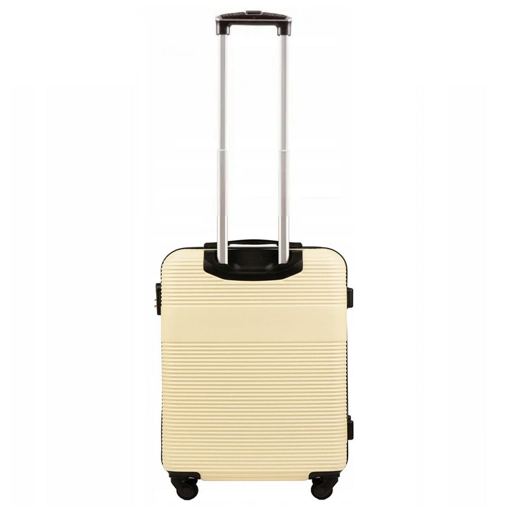 Валіза пластикова WINGS 5398 мікро 52 см молочно-біла Київ - фото 3