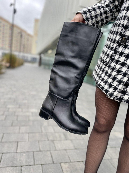 Valiente Чоботи жіночі VALIENTE Армани чорні (весна-осінь, шкіра натуральна) (3000) 39 Коломыя - изображение 1