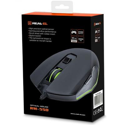 Мишка REAL-EL RM-550 Black Вінниця - фото 9
