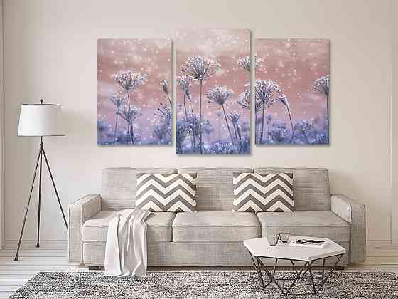 Модульная картина в гостиную / спальню  Квіти в росі Art-689_3 Киев