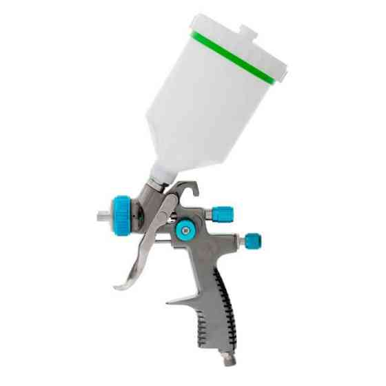 Фарбопульт пневматичний LVLP BLUE, професійний, форсунка: 1,4 мм, верхній пластиковий бачок: 600 мл, 1,5 бар, STORM INTERTOOL Київ