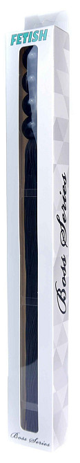 Силиконовый флогер ( длина 37 см ) Fetish Boss Series - Silicone Whip Black 14