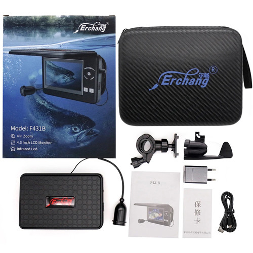 Подводная камера для рыбалки видеоудочка 4.3&quot; 1000TVL 15м, Erchang F431B Винница - изображение 3