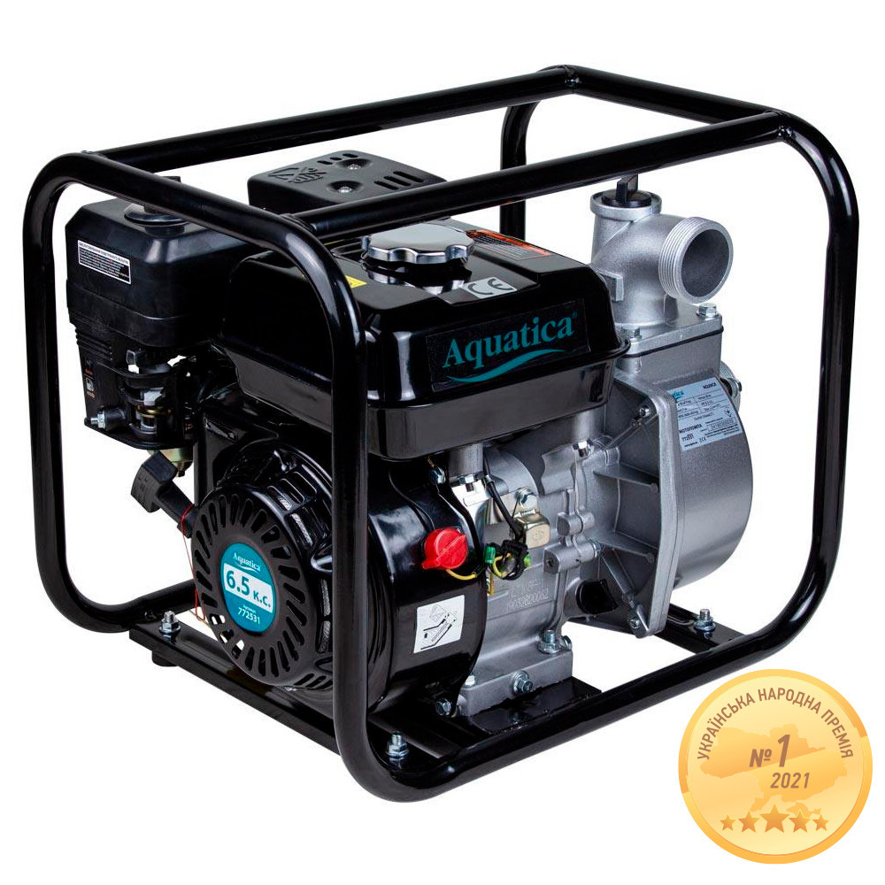Мотопомпа 7.5 к.с. Hmax 30м Qmax 35м³/год (4-ох тактний) AQUATICA AQ20CX (772531) Рівне - фото 1