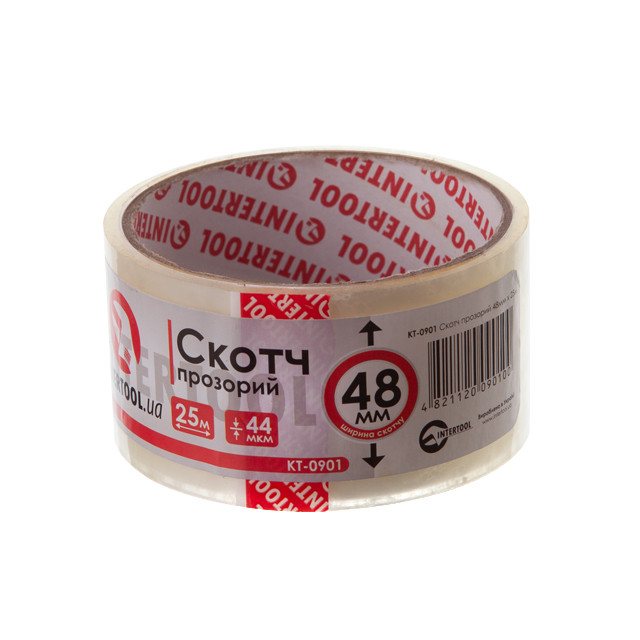 Скотч прозорий, 25 м × 48 мм, 44 мкм Львів - фото 1