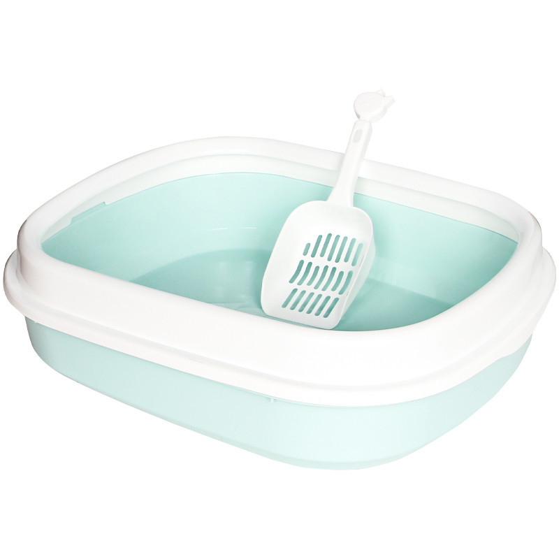 Туалет лоток для кошек с лопаткой Taotaopets 225501 46*38*13 см Blue Киев - изображение 1