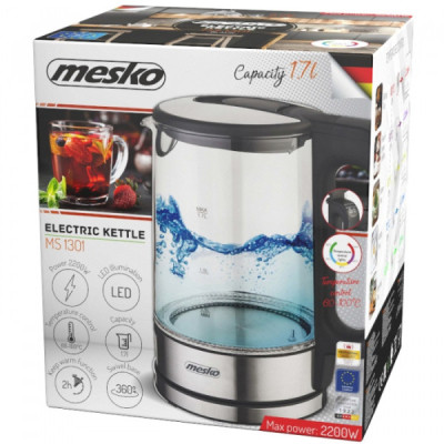 Электрочайник Mesko MS 1301 black Винница - изображение 11