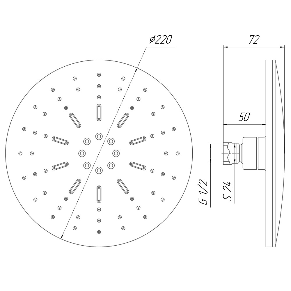 Душова лійка Topaz NF-R2222T-00-WHITE Київ - фото 5