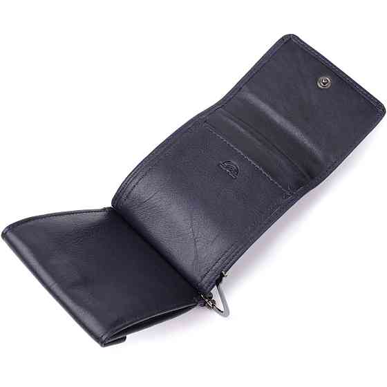 Вертикальный мужской зажим из зернистой натуральной кожи Tony Perotti 20862_1 (3595 navy) Синий Киев