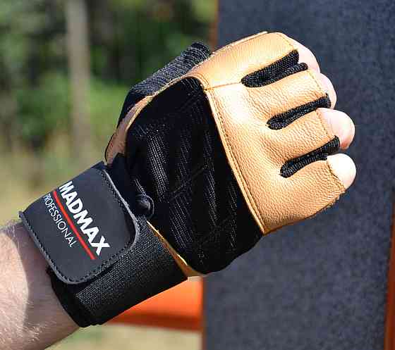 Перчатки для фітнесу MadMax MFG-269 Professional Brown M Кам'янське