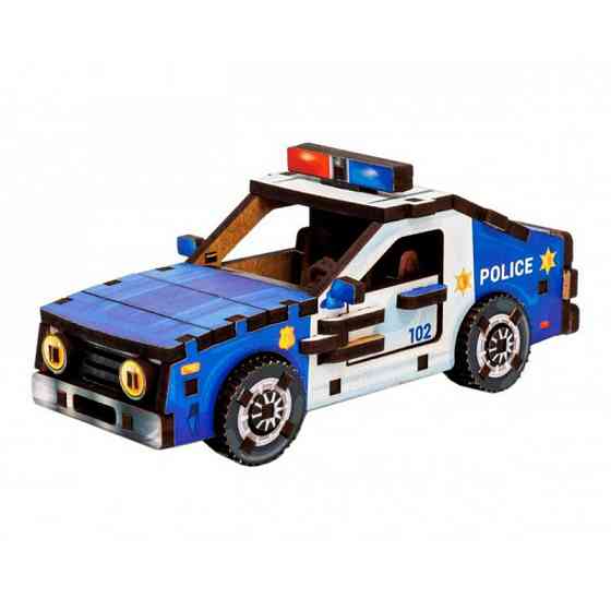 Дерев'яний 3D конструктор "Turbo Police" Puz-00971, 83 деталі Вінниця