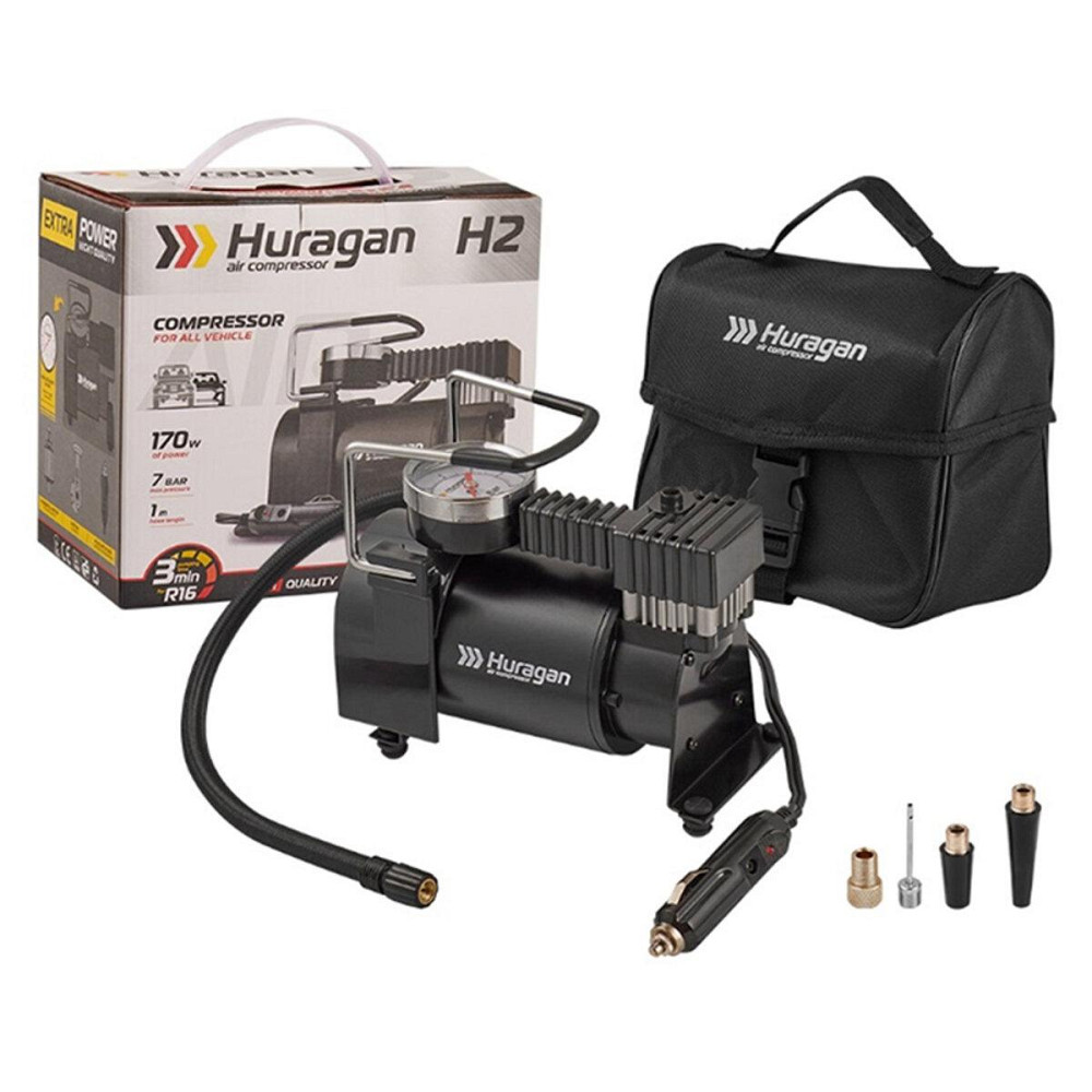 Компрессор автомобильный Huragan 12В, 7 Атм, 37 л/мин H0200 Киев - изображение 1