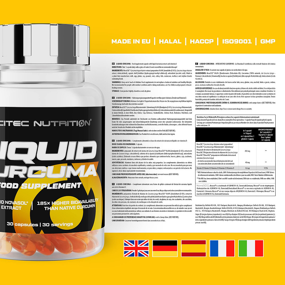 Екстракт куркуміну Scitec Nutrition Liquid Curcuma 30caps Луцьк - фото 2