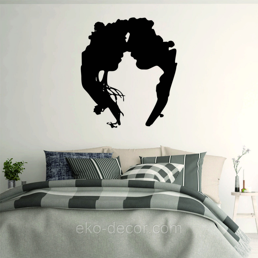 Декоративне настінне 3D Панно «Силует пари», Декор на стіну з об'ємом 90*78 см, Чорний Київ - фото 4