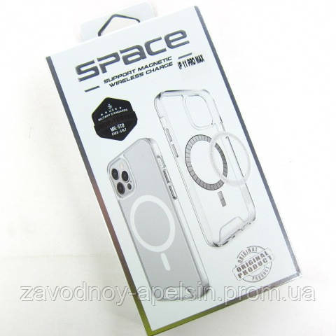 Iphone 14 Pro Max Прозрачный чехол Space MagSafe (TPU+PC) Одесса - изображение 4