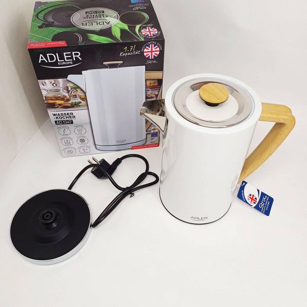 Вишуканий електрочайник Adler AD 1347 1.7л, Хороший електронний чайник, Чайник для дому зручний VA-61 Львів - фото 14