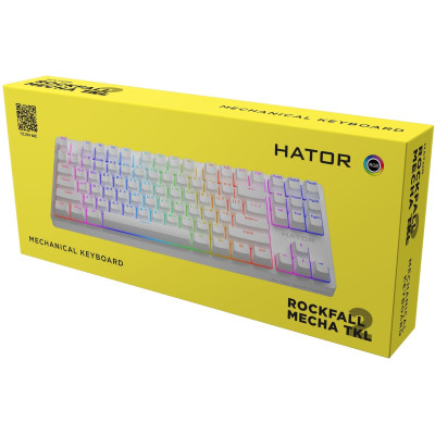 Клавиатура Hator Rockfall 2 Mecha TKL Orange USB White (HTK-521) Винница - изображение 6