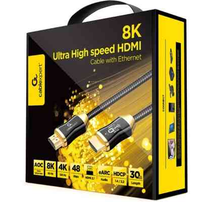 Кабель мультимедійний HDMI M to HDMI M 30.0m V2.1 8K 60Hz/4K 144Hz AOC Cablexpert (CCBP-HDMI8K-AOC-30M-EU) Вінниця