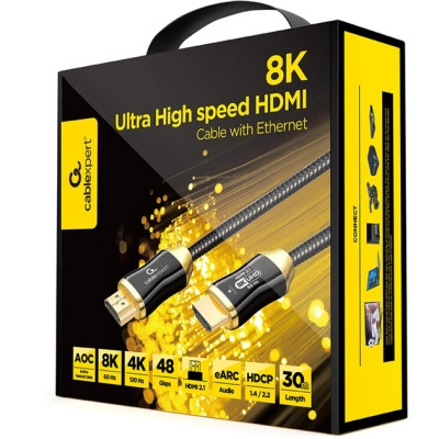 Кабель мультимедійний HDMI M to HDMI M 30.0m V2.1 8K 60Hz/4K 144Hz AOC Cablexpert (CCBP-HDMI8K-AOC-30M-EU) Вінниця - фото 3