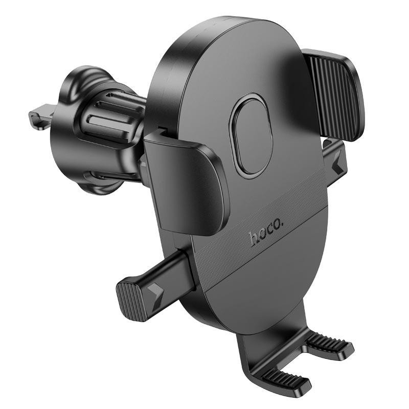 Автотримач для телефона HOCO H18 Mighty one-button car holder(air outlet) Black Киев - изображение 3