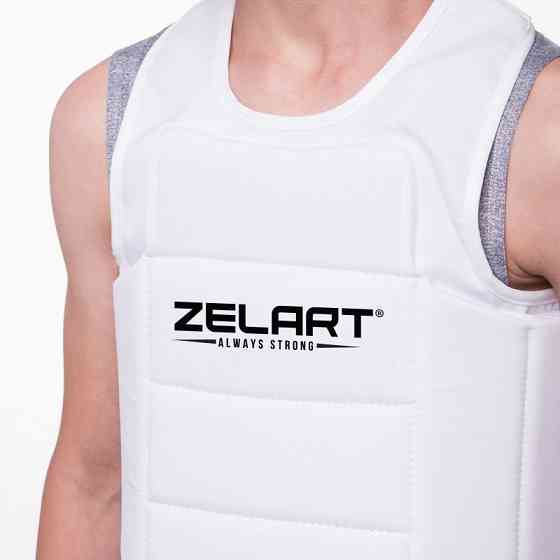 Защита корпуса (жилет) для карате Zelart BO-5384 размер XXS-M белый Защита для боевых искусств Киев