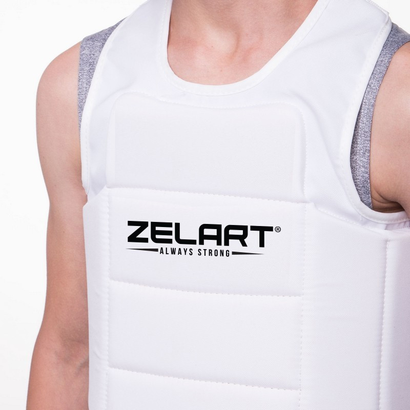 Защита корпуса (жилет) для карате Zelart BO-5384 размер XXS-M белый Защита для боевых искусств Киев - изображение 3