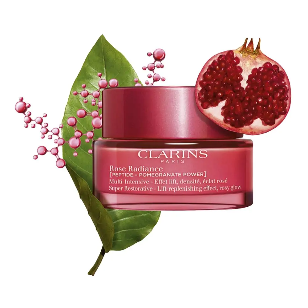 Восстанавливающий крем для лица Clarins Rose Radiance Peptide Pomegrante Power Multi-Intensive 50ml Славянск - изображение 3