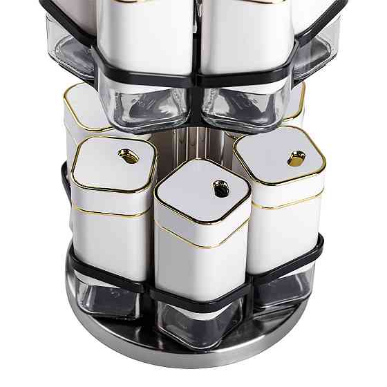 Карусель для спецій 12 шт, 120 мл, біла Київ