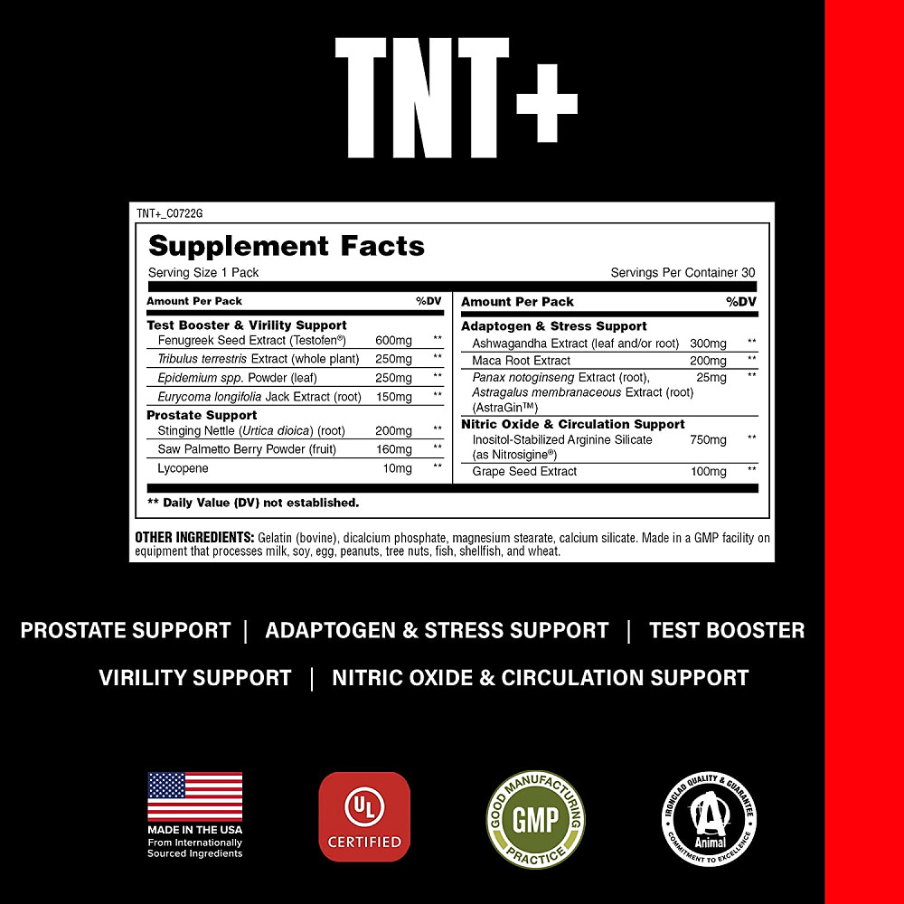 Комплекс для чоловіків Universal Nutrition TNT+ Comprehensive Test 30 Packs Луцьк - фото 2