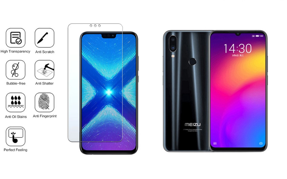 Защитное стекло NeoGlass для Meizu Note 9 – ультрапрозрачное и устойчивое Киев - изображение 4
