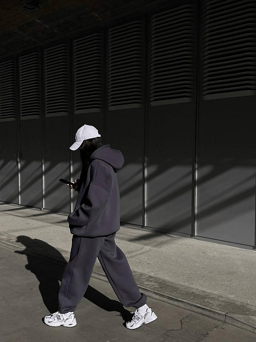 Жіночий теплий спортивний костюм. Графіт, 46/48 Одеса - фото 3