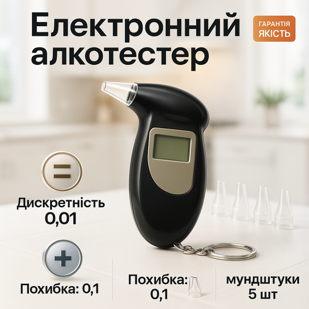Спеціальний алкотестер, Популярний алкометр, Персональний алкогольний тестер, Драгер алкотестер QM-66 Львів - фото 14