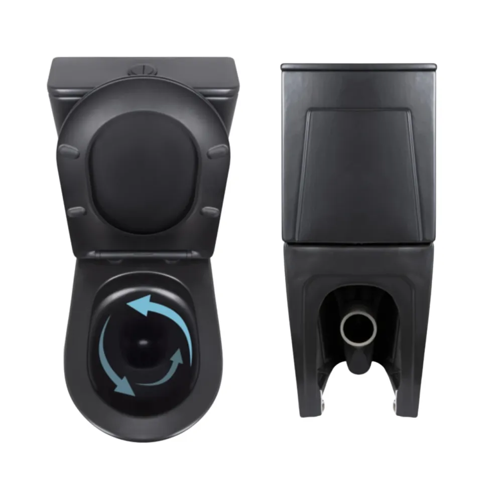 Комплект 2 в 1: унітаз підлоговий Qtap Scorpio Matt Black QT14226088AMB + набір гігієнічного душу Lidz Aria Black Київ - фото 9