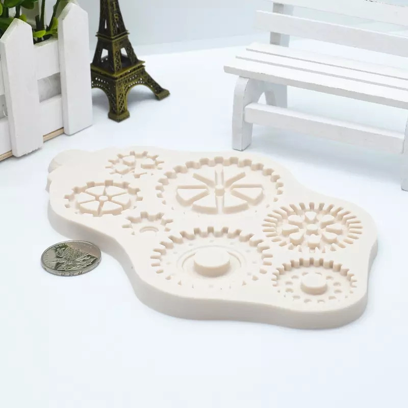 Молд силиконовый Стимпанк механизмы 157 на 100 мм серый Киев - изображение 4