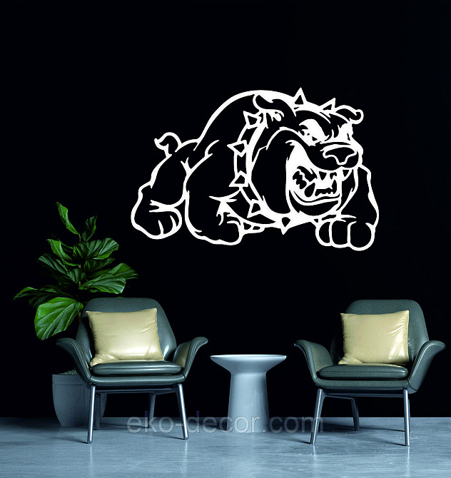 Декоративное настенное Панно «Бульдог - Спайк», Декор на стену 90*59 см, Белый Киев - изображение 3