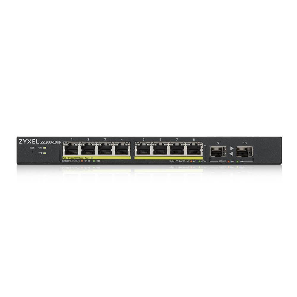 Комутатор ZYXEL GS1900-10HP (GS1900-10HP-EU0102F) (8xGE PoE, 2хSFP, POE 77W, WebSmart) Харків - фото 3