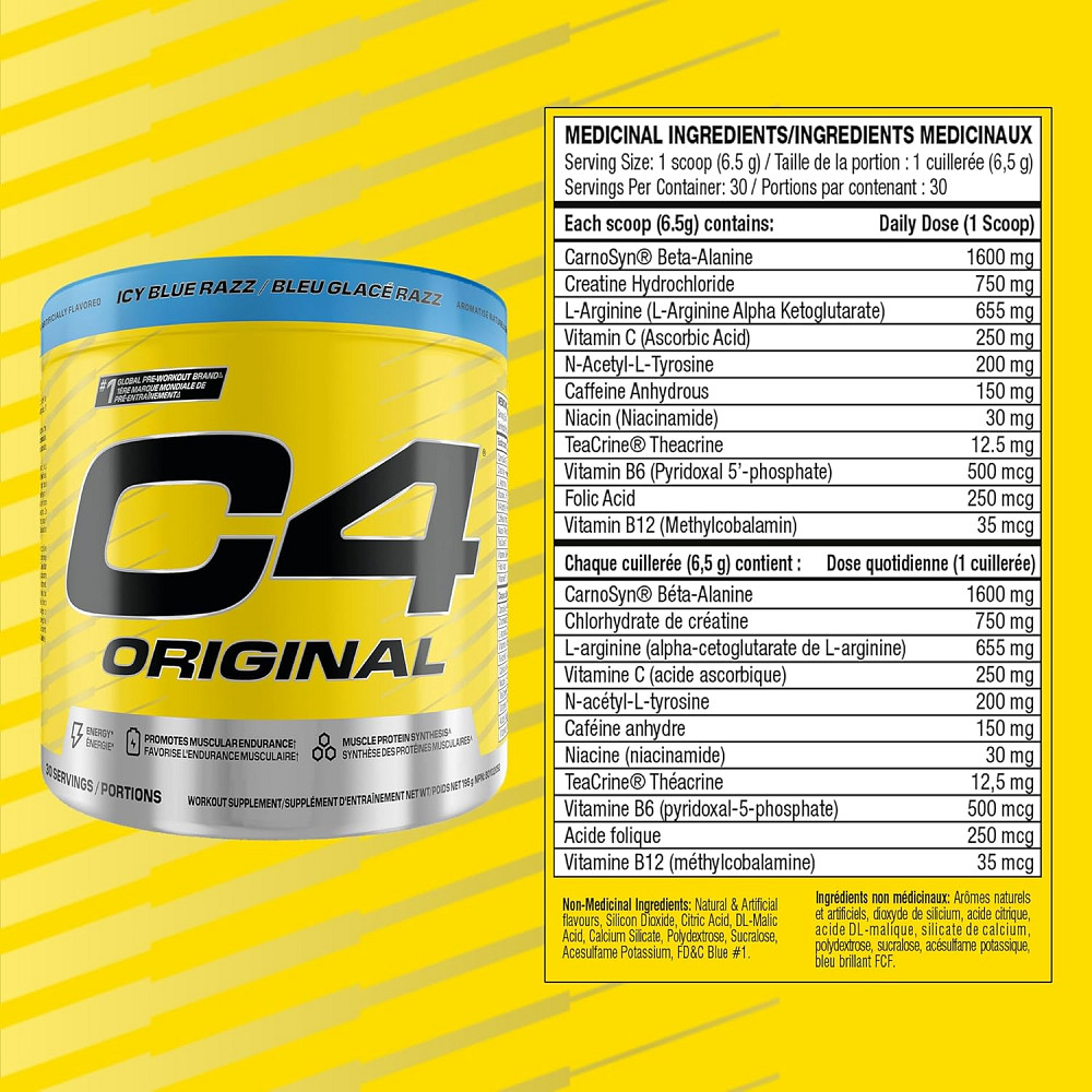 Передтренувальний комплекс Cellucor INT C4 30 serv 190 gram (Blue Raspberry) Луцьк - фото 2