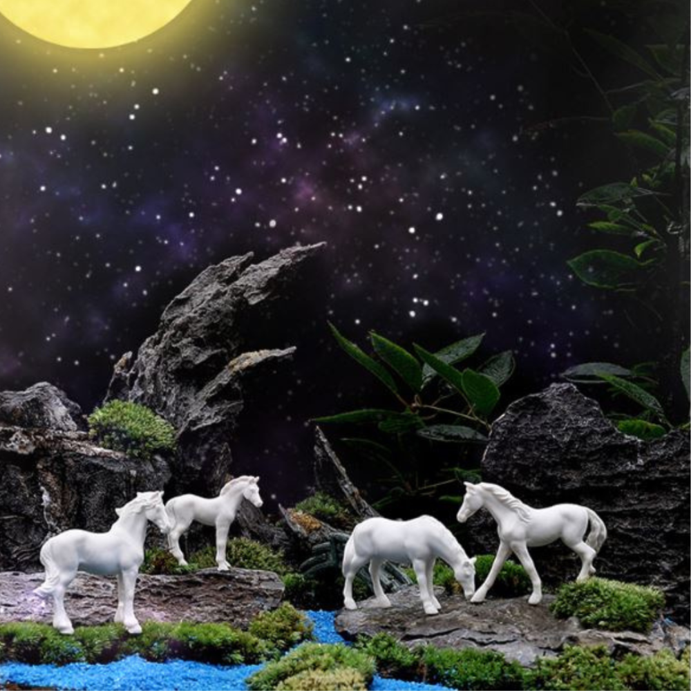 Декоративные статуэтки Кони для мини-сада. флорариума. массариума, рокария, моделизма, диорам Набор 4 шт Одесса - изображение 1