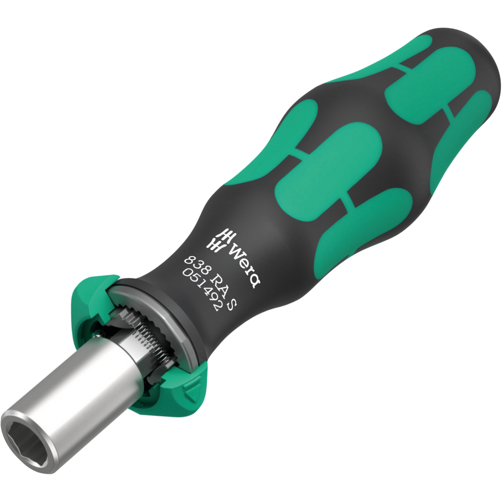 Трещоточная отвертка-битодержатель Wera 1/4