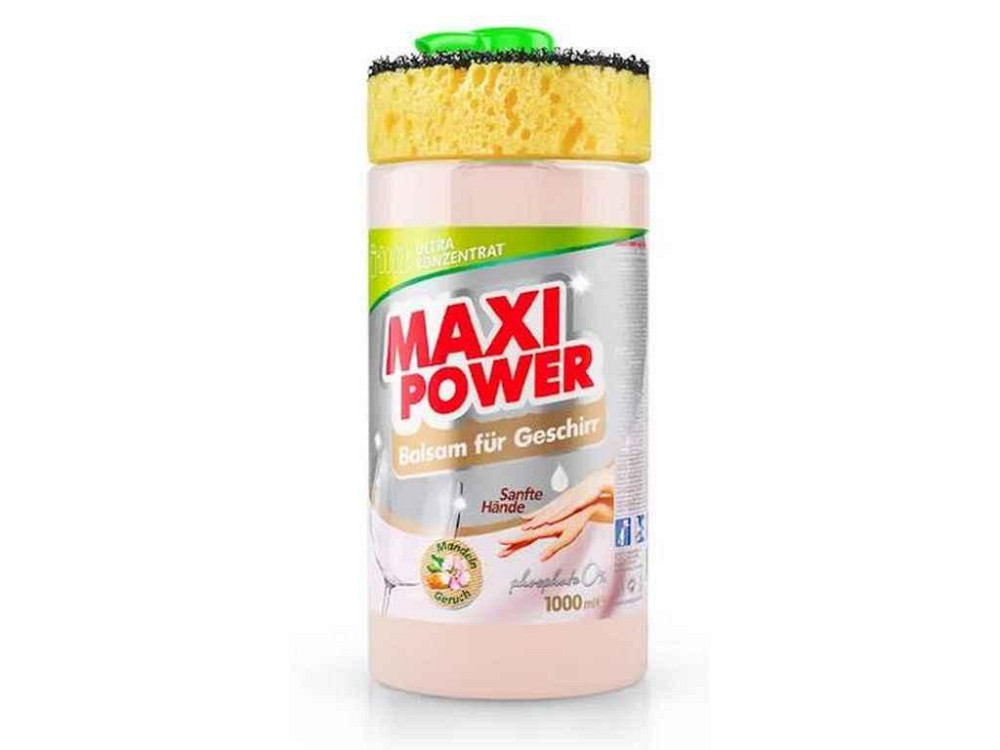 Средство-бальзам для мытья посуды 1л (дозаторгубка) Миндаль ТМ MAXI POWER Киев - изображение 1