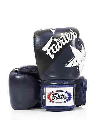 Боксерські рукавиці Fairtex BGV1 Nation Print Blue 12 унцій (бинти в комплекті) Кам'янське